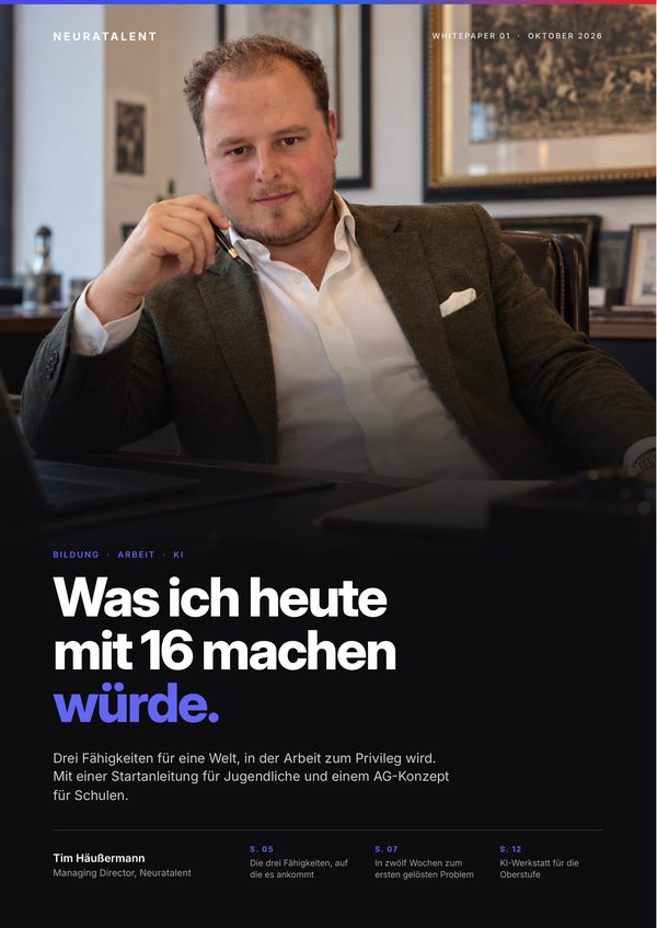 Titelseite des Whitepapers Was ich heute mit 16 machen würde