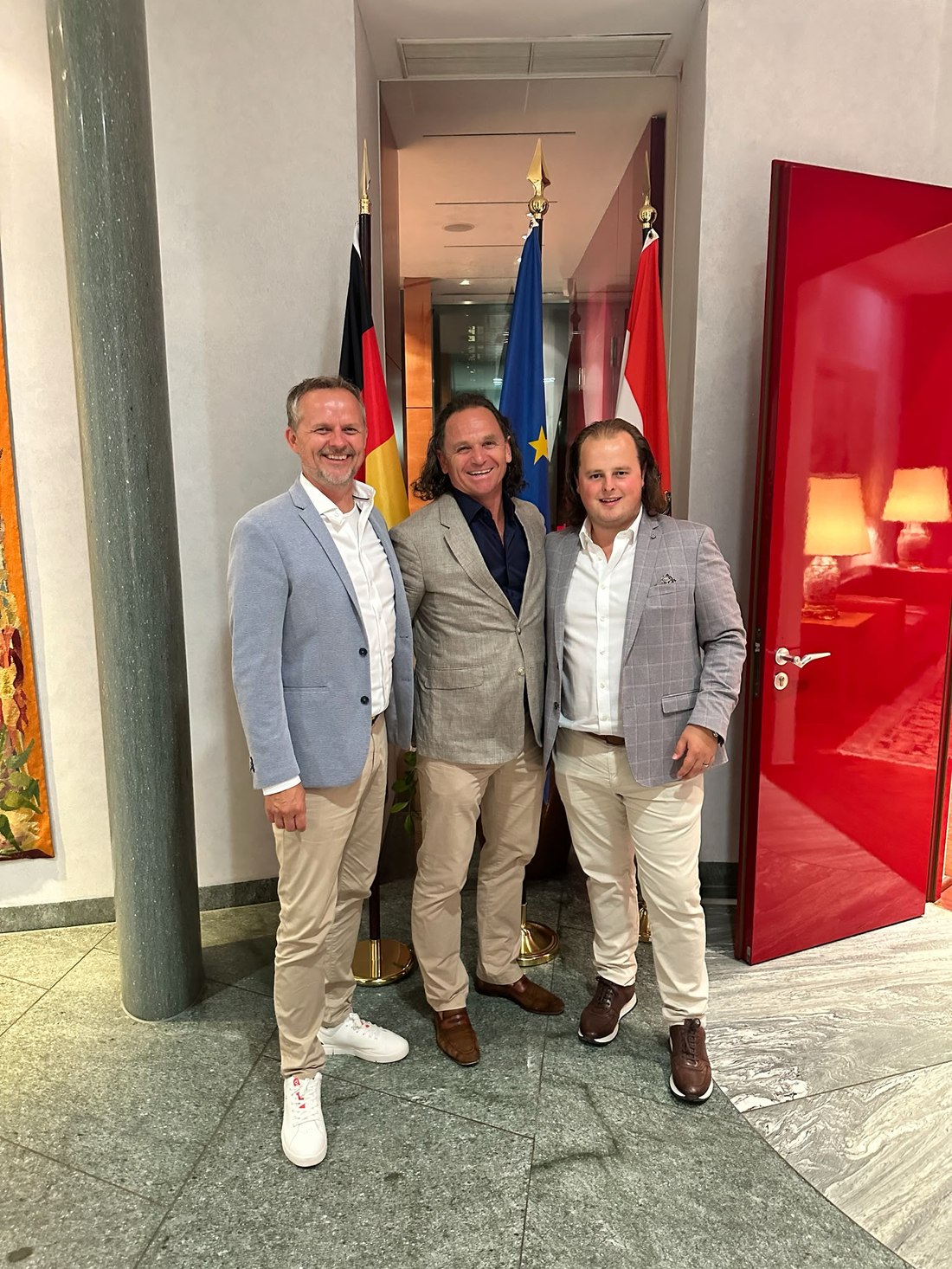Tim Häußermann mit Carsten Bredemeier und Jork Raimar David Gutsmuths