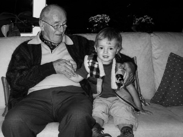 Albert Häußermann mit Tim, 2001